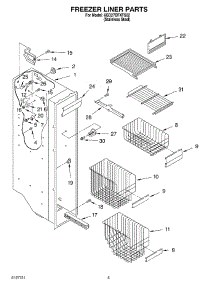 04 - Freezer Liner parts for Whirlpool Refrigerator 6GD27DFXFS02 from AppliancePartsPros.com