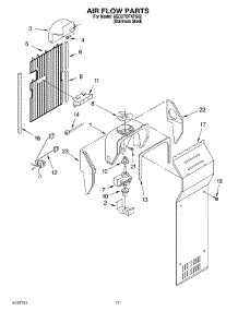 10 - Air Flow parts for Whirlpool Refrigerator 6GD27DFXFS02 from AppliancePartsPros.com