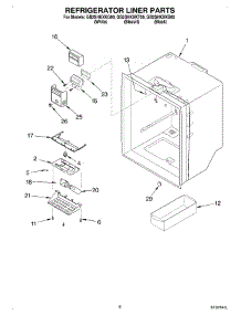 04 - Refrigerator Liner parts for Whirlpool Refrigerator GB2SHKXKB00 from AppliancePartsPros.com