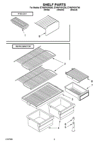 05 - Shelf, Optional parts for Whirlpool Refrigerator ET4WPKXKQ00 from AppliancePartsPros.com