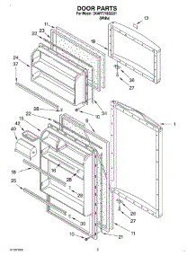 02 - Door parts for Whirlpool Refrigerator 3XART716GG01 from AppliancePartsPros.com