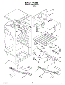 03 - Liner, Lit / Optional parts for Whirlpool Refrigerator 3XART716GG01 from AppliancePartsPros.com
