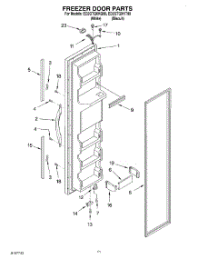 07 - Freezer Door parts for Whirlpool Refrigerator ED2GTQXKT00 from AppliancePartsPros.com