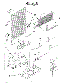 04 - Unit parts for Whirlpool Refrigerator 3XART716GG01 from AppliancePartsPros.com