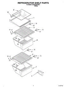 03 - Refrigerator Shelf parts for Whirlpool Refrigerator ED25GWXFW01 from AppliancePartsPros.com