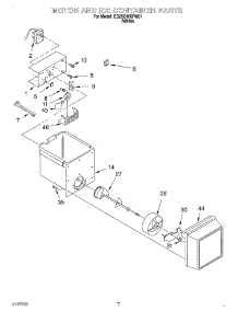 06 - Motor And Ice Container parts for Whirlpool Refrigerator ED25GWXFW01 from AppliancePartsPros.com