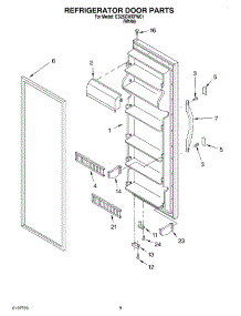 07 - Refrigerator Door parts for Whirlpool Refrigerator ED25GWXFW01 from AppliancePartsPros.com