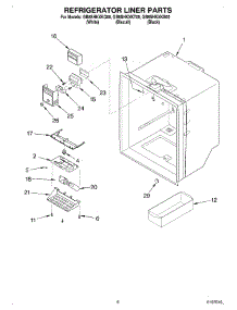 04 - Refrigerator Liner parts for Whirlpool Refrigerator GB8SHKXKB00 from AppliancePartsPros.com