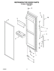 06 - Refrigerator Door parts for Whirlpool Refrigerator 4YED27PQFN03 from AppliancePartsPros.com