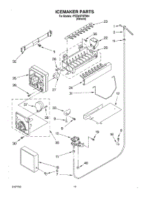 12 - Icemaker, Optional parts for Whirlpool Refrigerator 4YED25PQFN04 from AppliancePartsPros.com