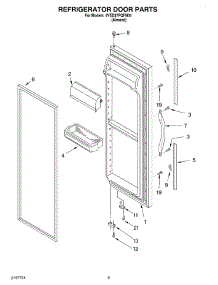 06 - Refrigerator Door parts for Whirlpool Refrigerator 4YED27PQFN04 from AppliancePartsPros.com