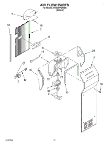 10 - Air Flow parts for Whirlpool Refrigerator 4YED27PQFN04 from AppliancePartsPros.com