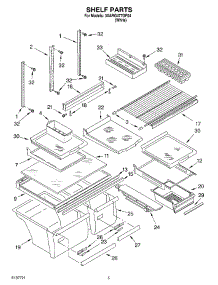 03 - Shelf parts for Whirlpool Refrigerator 3XARG477GF04 from AppliancePartsPros.com