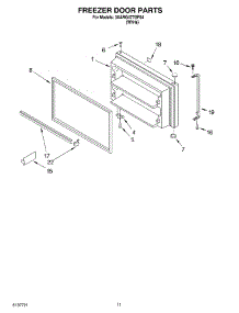 06 - Freezer Door, Optional parts for Whirlpool Refrigerator 3XARG477GF04 from AppliancePartsPros.com