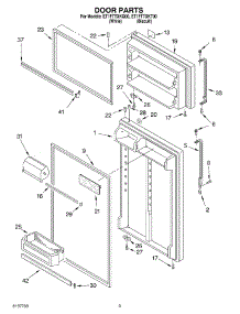 02 - Door parts for Whirlpool Refrigerator ET1FTTXKQ00 from AppliancePartsPros.com