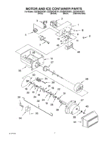 06 - Motor And Ice Container parts for Whirlpool Refrigerator GS2SHGXKT01 from AppliancePartsPros.com