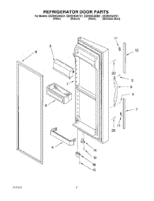 07 - Refrigerator Door parts for Whirlpool Refrigerator GS2SHGXKT01 from AppliancePartsPros.com