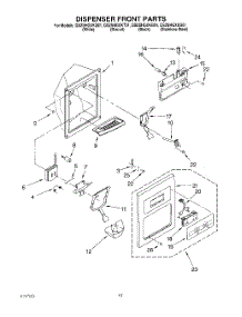 09 - Dispenser Front parts for Whirlpool Refrigerator GS2SHGXKT01 from AppliancePartsPros.com