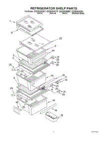 03 - Refrigerator Shelf parts for Whirlpool Refrigerator GS2SHGXKB01 from AppliancePartsPros.com