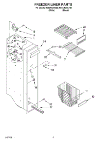 04 - Freezer Liner parts for Whirlpool Refrigerator ED5CHGXKQ00 from AppliancePartsPros.com