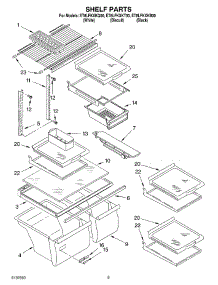 05 - Shelf, Optional parts for Whirlpool Refrigerator ET8LFKXKT00 from AppliancePartsPros.com