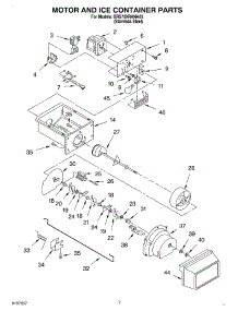 05 - Motor And Ice Container parts for Whirlpool Refrigerator BRS70XRANA03 from AppliancePartsPros.com