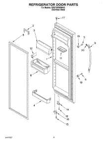 06 - Refrigerator Door parts for Whirlpool Refrigerator BRS70XRANA03 from AppliancePartsPros.com