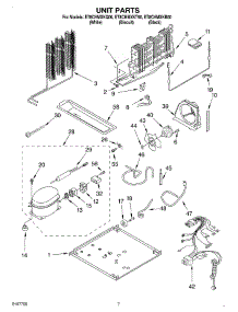 04 - Unit parts for Whirlpool Refrigerator ET8CHMXKB00 from AppliancePartsPros.com