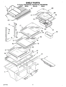 05 - Shelf parts for Whirlpool Refrigerator ET8CHMXKB00 from AppliancePartsPros.com