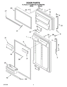 02 - Door parts for Whirlpool Refrigerator ET1RHMXKT00 from AppliancePartsPros.com