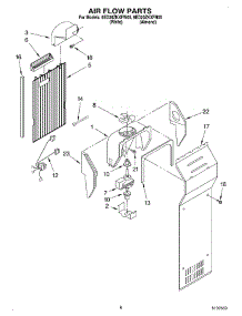 04 - Air Flow parts for Whirlpool Refrigerator 8ED20ZKXFN05 from AppliancePartsPros.com