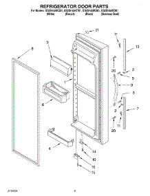 06 - Refrigerator Door parts for Whirlpool Refrigerator GS2SHAXKS01 from AppliancePartsPros.com