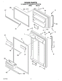02 - Door parts for Whirlpool Refrigerator ET1FTKXKQ00 from AppliancePartsPros.com