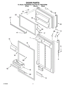 02 - Door parts for Whirlpool Refrigerator ET8LFKXKB00 from AppliancePartsPros.com