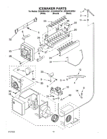 12 - Icemaker parts for Whirlpool Refrigerator GD5NHGXKQ01 from AppliancePartsPros.com