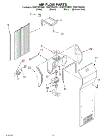 09 - Air Flow parts for Whirlpool Refrigerator 7GD27DIXHB01 from AppliancePartsPros.com