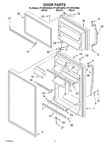 02 - Door parts for Whirlpool Refrigerator ET1WTKXKT00 from AppliancePartsPros.com