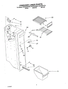 04 - Freezer Liner parts for Whirlpool Refrigerator ED25TEXHW03 from AppliancePartsPros.com