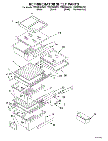 03 - Refrigerator Shelf parts for Whirlpool Refrigerator 7GD27DIXHS01 from AppliancePartsPros.com