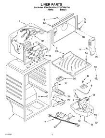 03 - Liner parts for Whirlpool Refrigerator ET8WTMXKT00 from AppliancePartsPros.com