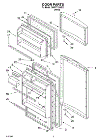 02 - Door parts for Whirlpool Refrigerator 3XART715GG00 from AppliancePartsPros.com