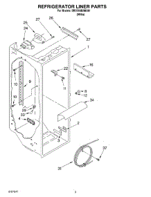 02 - Refrigerator Liner parts for Whirlpool Refrigerator BRS70ABANA01 from AppliancePartsPros.com