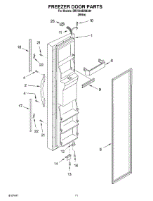 07 - Freezer Door parts for Whirlpool Refrigerator BRS70ABANA01 from AppliancePartsPros.com