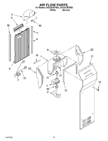 04 - Air Flow parts for Whirlpool Refrigerator 2VED21ZKFW03 from AppliancePartsPros.com