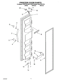 07 - Freezer Door parts for Whirlpool Refrigerator ED25TEXHT03 from AppliancePartsPros.com