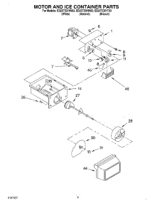 05 - Motor And Ice Container parts for Whirlpool Refrigerator ED25TEXHN03 from AppliancePartsPros.com
