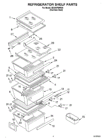 03 - Refrigerator Shelf parts for Whirlpool Refrigerator GD25SFXHS05 from AppliancePartsPros.com