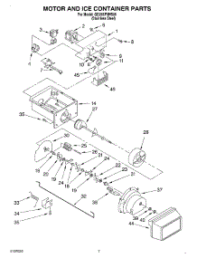 05 - Motor And Ice Container parts for Whirlpool Refrigerator GD25SFXHS05 from AppliancePartsPros.com