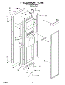 07 - Freezer Door parts for Whirlpool Refrigerator GD25SFXHS05 from AppliancePartsPros.com