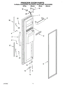 07 - Freezer Door parts for Whirlpool Refrigerator ED25CQXHT03 from AppliancePartsPros.com